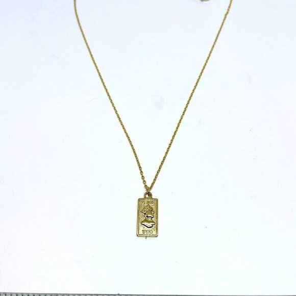 5 Paris Venus Queen Design Pendant Chain Necklace Adjustable Gold Tone - Picture 5 of 6